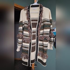 'Saints and Hearts' Western Fringe Cardigan S/M